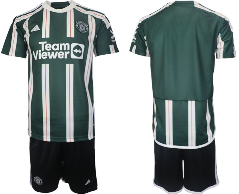 Men 2023-2024 Club Manchester United away blank green Soccer Jersey->manchester city jersey->Soccer Club Jersey